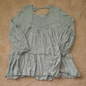 Muted Teal Free People Top/Mini Dress Size S